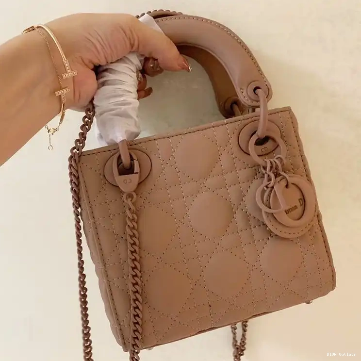 Hot Ultramatte Bag Dior Cannage Mini Calfskin Khaki Lady 0510